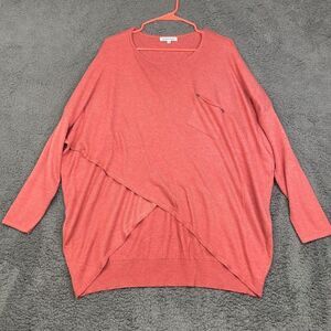 Catwalk Studio Womens Sweater M/L Drape Cardigan Soft Comfort Pink